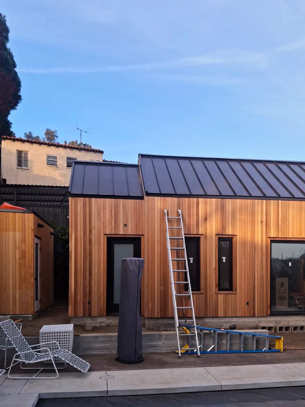 Standing seam roof installation detail in Los Angeles, CA